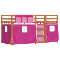 Letto a Castello senza Materasso Rosa 75x190 cm Legno di Pino 3283927