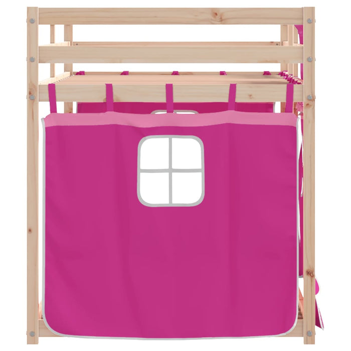 Letto a Castello senza Materasso Rosa 90x200 cm Legno di Pino 3283930