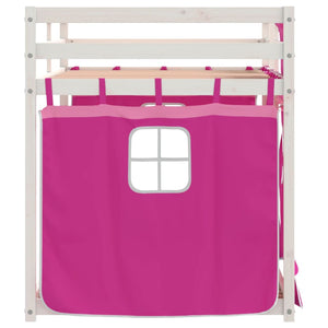 Letto a Castello senza Materasso Rosa 90x200 cm Legno di Pino 3283933