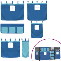 Letto a Castello senza Materasso Blu 90x200cm Massello Pino 3283935