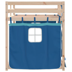 Letto a Castello senza Materasso Blu 90x190cm Massello Pino 3283938