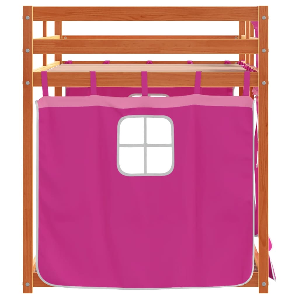 Letto a Castello senza Materasso Rosa 90x200 cm Legno di Pino 3283948