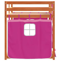 Letto a Castello senza Materasso Rosa 90x200 cm Legno di Pino 3283948