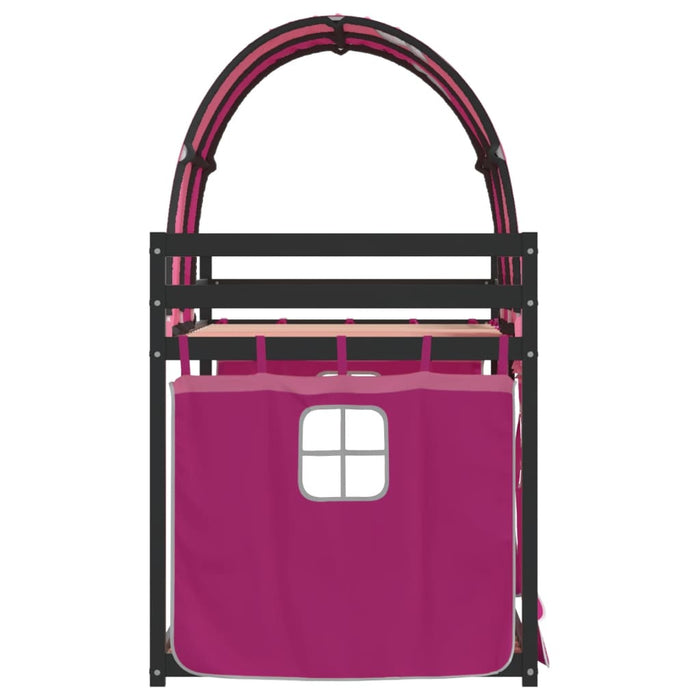 Letto a Castello senza Materasso Rosa 90x190 cm Legno di Pino 3283975