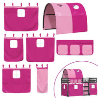 Letto a Castello senza Materasso Rosa 90x190 cm Legno di Pino 3283975