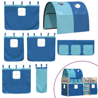 Letto a Castello senza Materasso Blu 80x200 cm Massello Pino 3283989