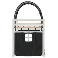 Letto a Castello senza Materasso Bianco e Nero 80x200cm in Pino 3283991