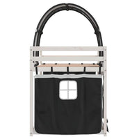 Letto a Castello senza Materasso-Struttura Letto a Castello Bianco e Nero 80x200cm in Pino 939011