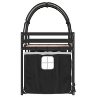 Letto a Castello senza Materasso Bianco e Nero 80x200cm in Pino 3284006