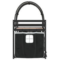 Letto a Castello senza Materasso Bianco e Nero 75x190 cm inPino 3284009