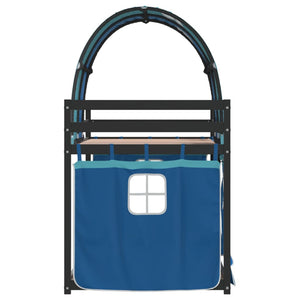 Letto a Castello senza Materasso Blu 75x190 cm Massello Pino 3284010