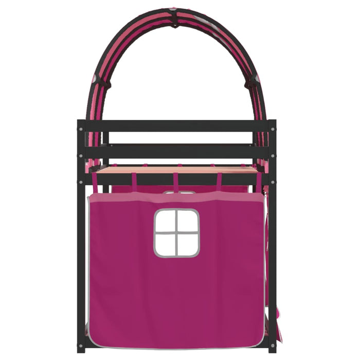 Letto a Castello senza Materasso Rosa 75x190 cm Legno di Pino 3284011