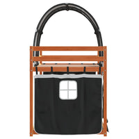 Letto a Castello senza Materasso Bianco e Nero 80x200cm in Pino 3284012