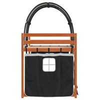 Letto a Castello senza Materasso Bianco e Nero 75x190 cm inPino 3284015