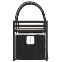 Letto a Castello senza Materasso Bianco e Nero 90x200cm in Pino 3284024