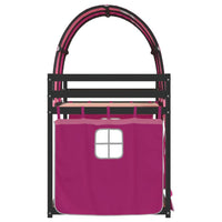 Letto a Castello senza Materasso Rosa 90x200 cm Legno di Pino