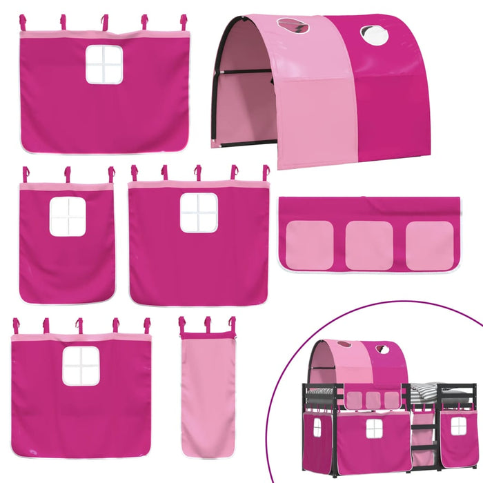 Letto a Castello senza Materasso Rosa 90x190 cm Legno di Pino 3284035