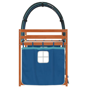 Letto a Castello senza Materasso Blu 90x190cm Massello Pino 3284040