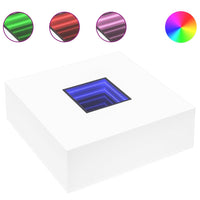 vidaXL Tavolino da Salotto con LED Infinity Bianco 100x100x40 cm