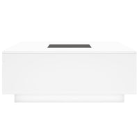 vidaXL Tavolino da Salotto con LED Infinity Bianco 100x100x40 cm