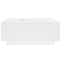 vidaXL Tavolino da Salotto Bianco 100x100x40 cm in Legno Multistrato