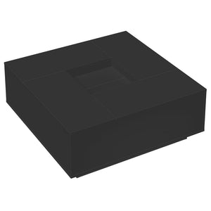 Tavolino da Salotto Nero 100x100x40 cm in Legno Multistrato 3284050