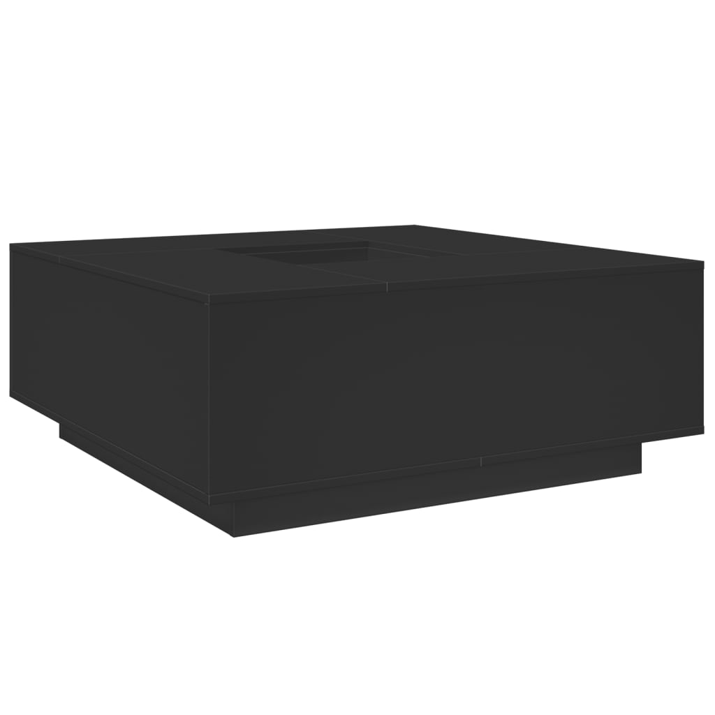 Tavolino da Salotto Nero 100x100x40 cm in Legno Multistrato 3284050