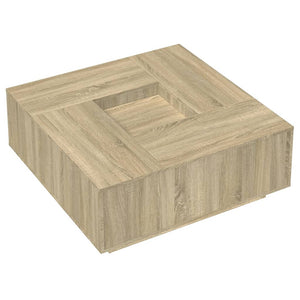 Tavolino Salotto Rovere Sonoma 100x100x40 cm Legno Multistrato