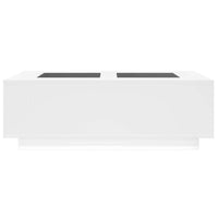 vidaXL Tavolino da Salotto con LED Infinity Bianco 116x69x40 cm