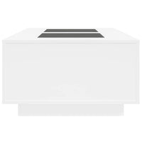 vidaXL Tavolino da Salotto con LED Infinity Bianco 116x69x40 cm