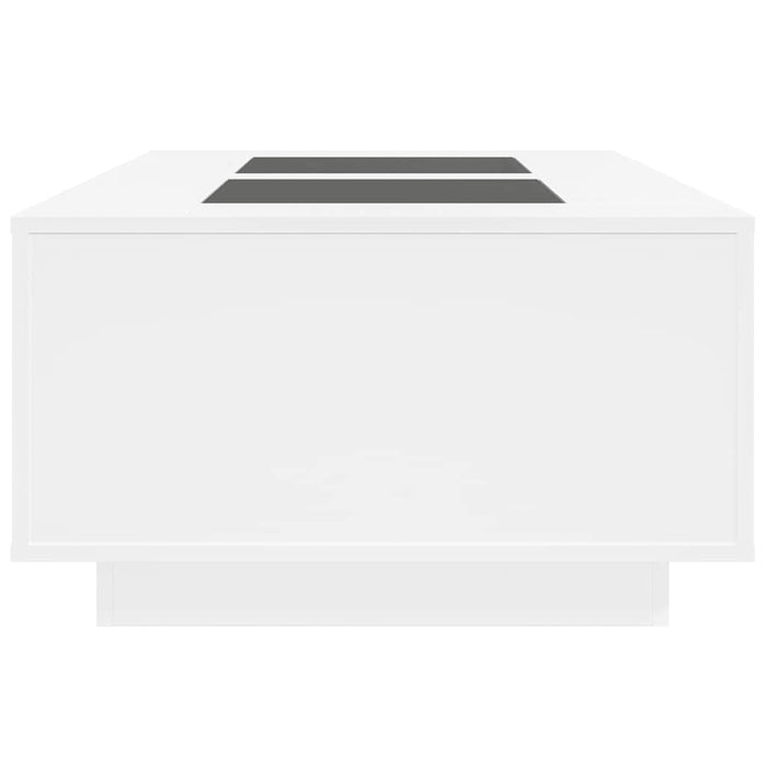 vidaXL Tavolino da Salotto con LED Infinity Bianco 116x69x40 cm