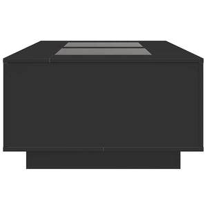 Tavolino da Salotto con LED Infinity Nero 116x69x40 cm 3284057