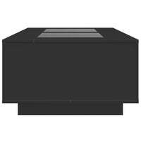 vidaXL Tavolino da Salotto con LED Infinity Nero 116x69x40 cm