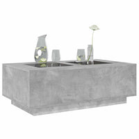 Tavolino Salotto con LED Infinity Grigio Cemento 116x69x40 cm 3284059