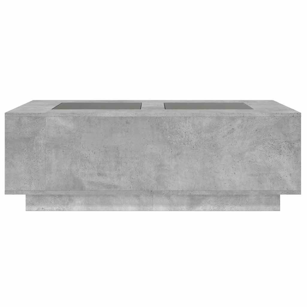Tavolino Salotto con LED Infinity Grigio Cemento 116x69x40 cm 3284059