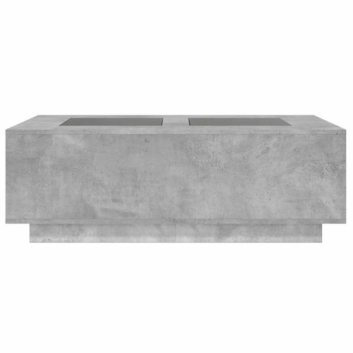 Tavolino Salotto con LED Infinity Grigio Cemento 116x69x40 cm 3284059