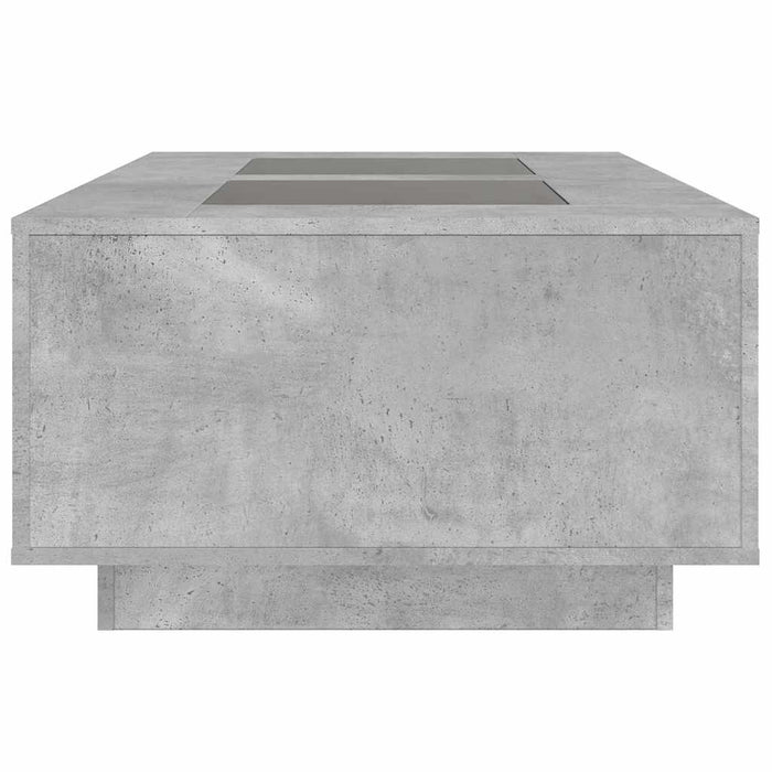 Tavolino Salotto con LED Infinity Grigio Cemento 116x69x40 cm 3284059