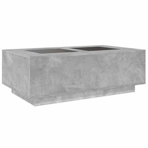 Tavolino Salotto con LED Infinity Grigio Cemento 116x69x40 cm 3284059