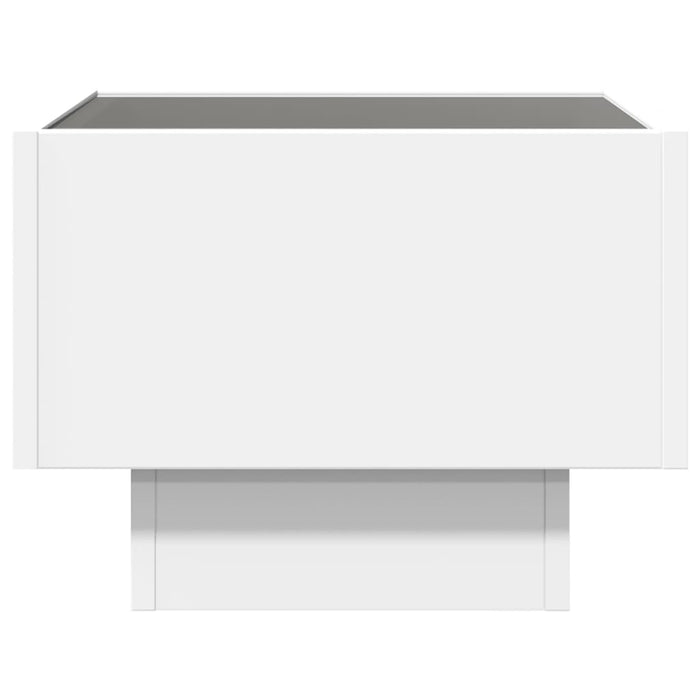 Comodino con LED Infinity Bianco 40x40x30 cm 3284063