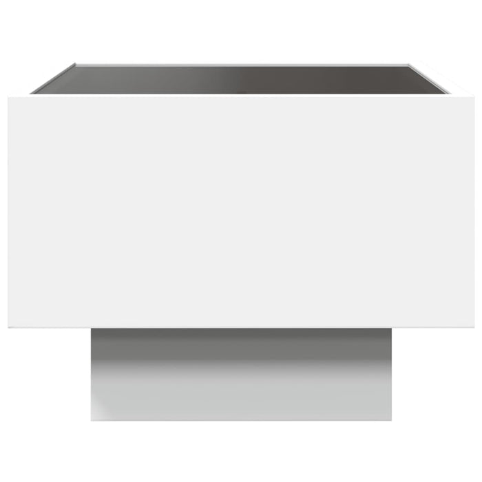 vidaXL Comodino con LED Infinity Bianco 40x40x30 cm