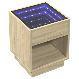 Comodino con LED Infinity Rovere Sonoma 40x40x50 cm 3284079