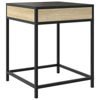 Comodino con LED Infinity-Tavolino da notte Rovere Sonoma 40x40x51 cm 960925