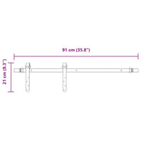 Kit Anta Scorrevole per Armadio 91 cm in Acciaio al Carbonio 4009663