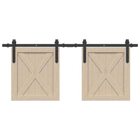 vidaXL Kit Anta Scorrevole per Armadio 122 cm in Acciaio al Carbonio