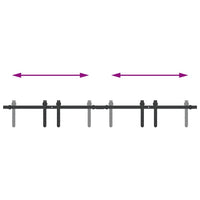 vidaXL Kit Anta Scorrevole per Armadio 152 cm in Acciaio al Carbonio