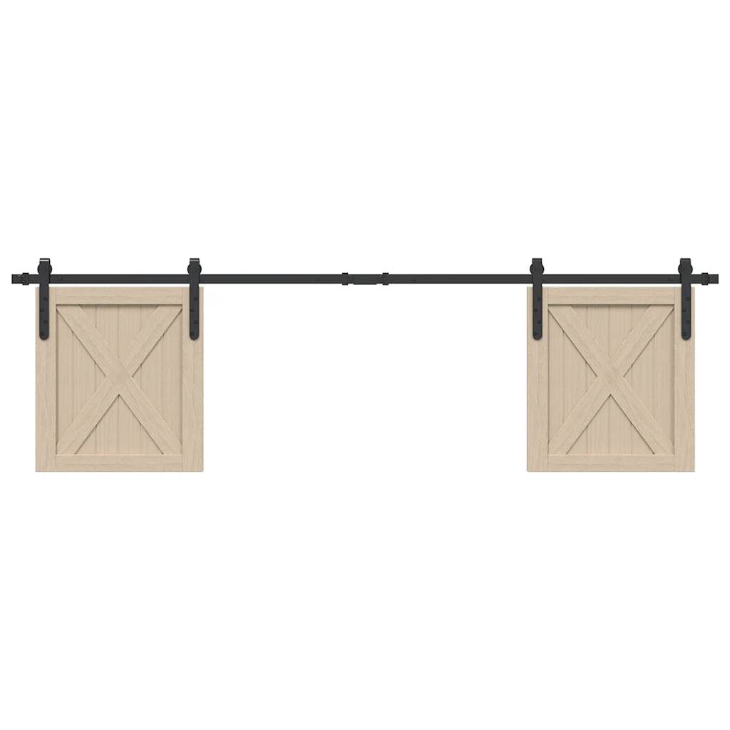 Kit Anta Scorrevole Armadio in Acciaio al Carbonio 183 cm 4009666