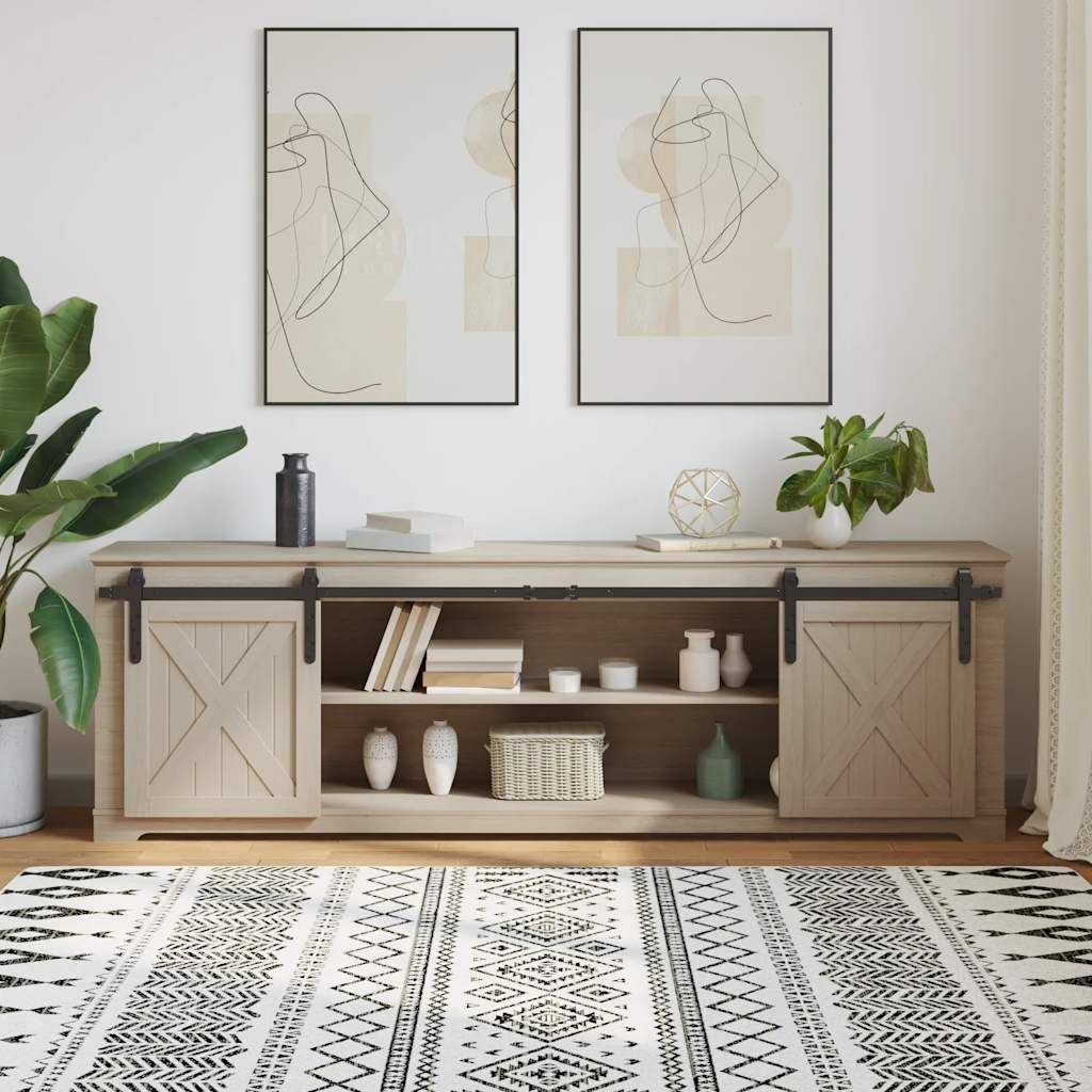 vidaXL Kit Anta Scorrevole per Armadio 200 cm in Acciaio al Carbonio