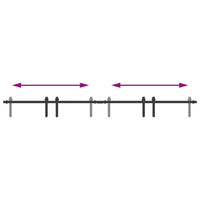 vidaXL Kit Anta Scorrevole per Armadio 200 cm in Acciaio al Carbonio