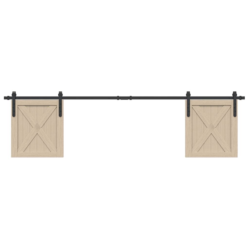 vidaXL Kit Anta Scorrevole per Armadio 200 cm in Acciaio al Carbonio