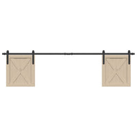 vidaXL Kit Anta Scorrevole per Armadio 200 cm in Acciaio al Carbonio